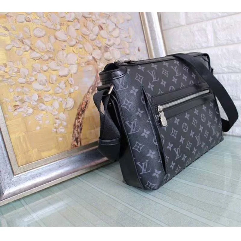 Louis Vuitton LV Men Odyssey Messenger PM Monogram Eclipse Coated Canvas - Image 8
